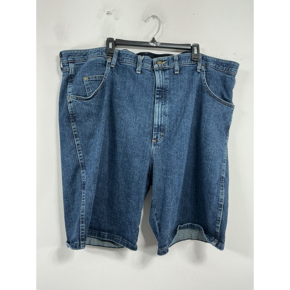 Mens Wrangler Flex Blue Jean Shorts 48 Inch Elastic Waist